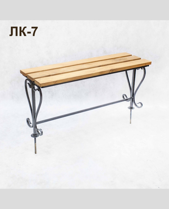 Лавка кованая ЛК-7 Черное серебро