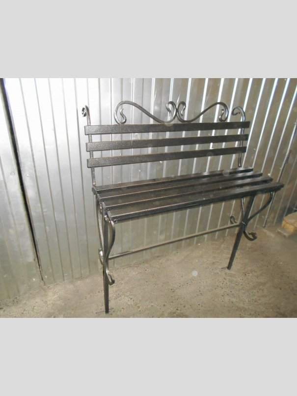 Лавка кованая ЛК-10 Чёрное серебро