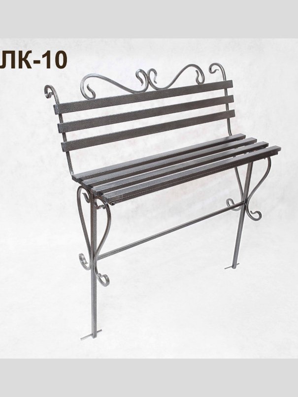 Лавка кованая ЛК-10 Чёрное серебро