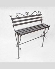 Лавка кованая ЛК-10 Чёрное серебро