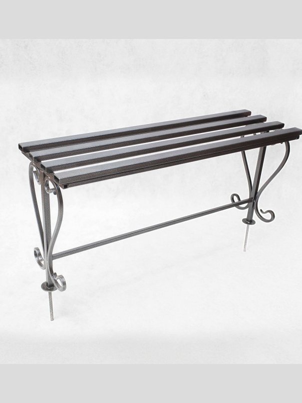 Лавка кованая ЛК-11 Чёрное серебро