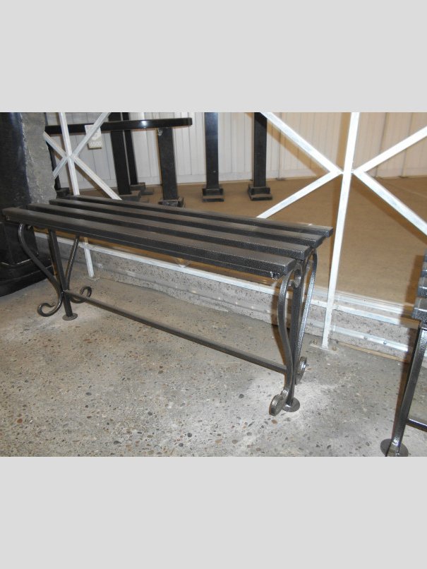 Лавка кованая ЛК-11 Чёрное серебро