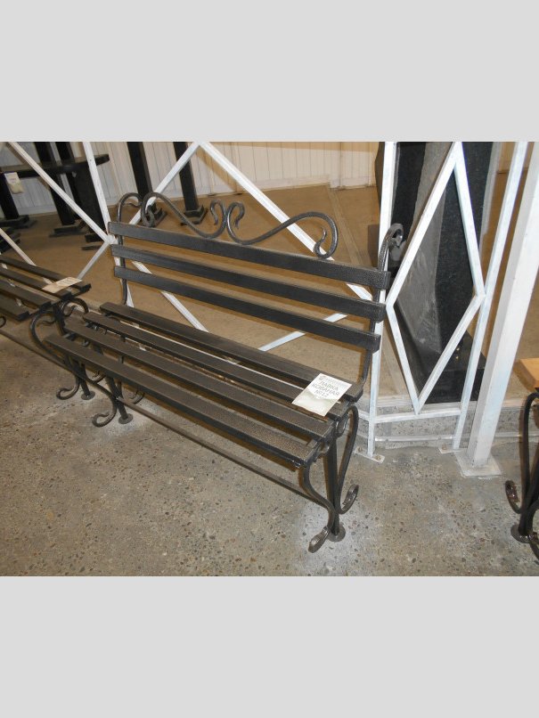 Лавка кованая ЛК-12 Чёрное серебро