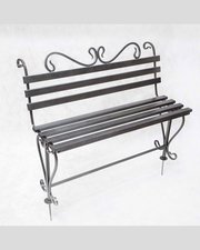 Лавка кованая ЛК-12 Чёрное серебро