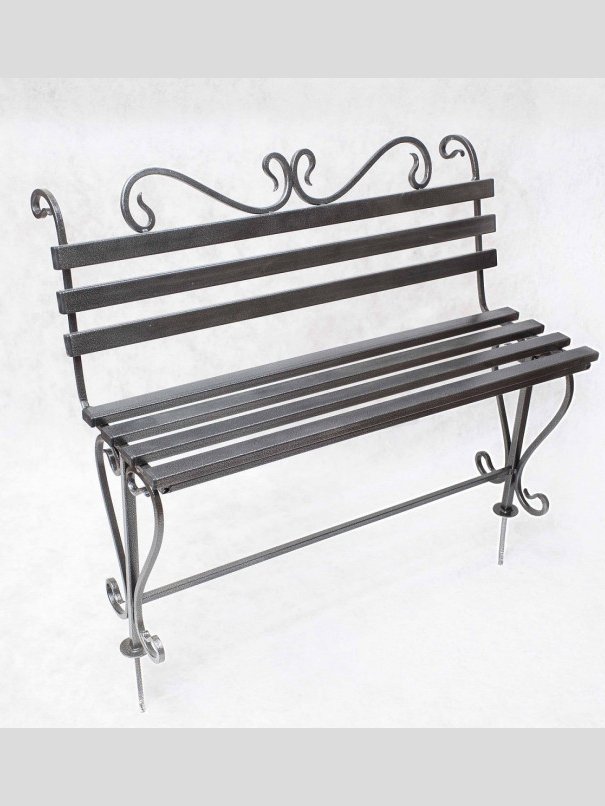 Лавка кованая ЛК-12 Чёрное серебро