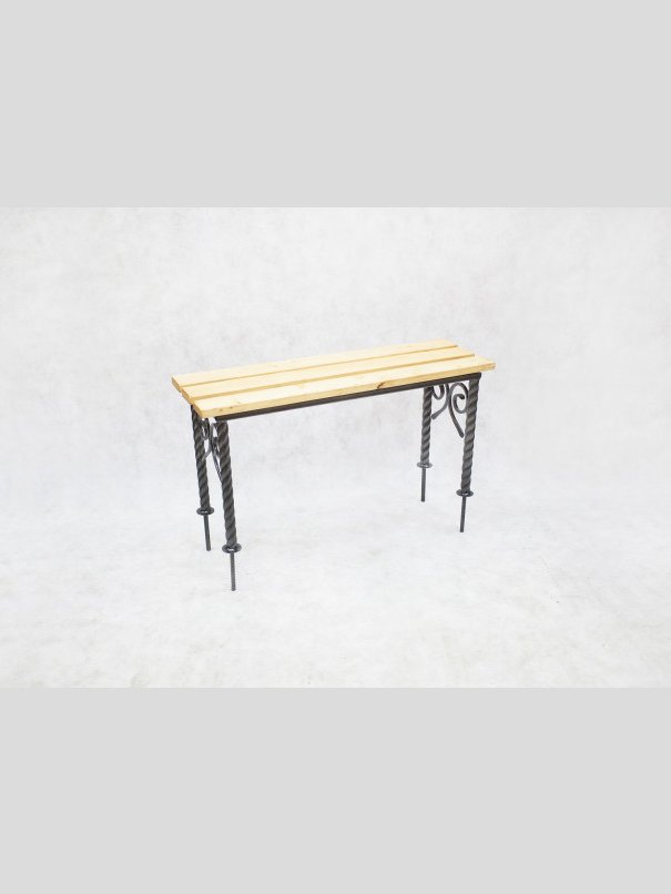 Лавка кованая ЛК-13 Черное серебро