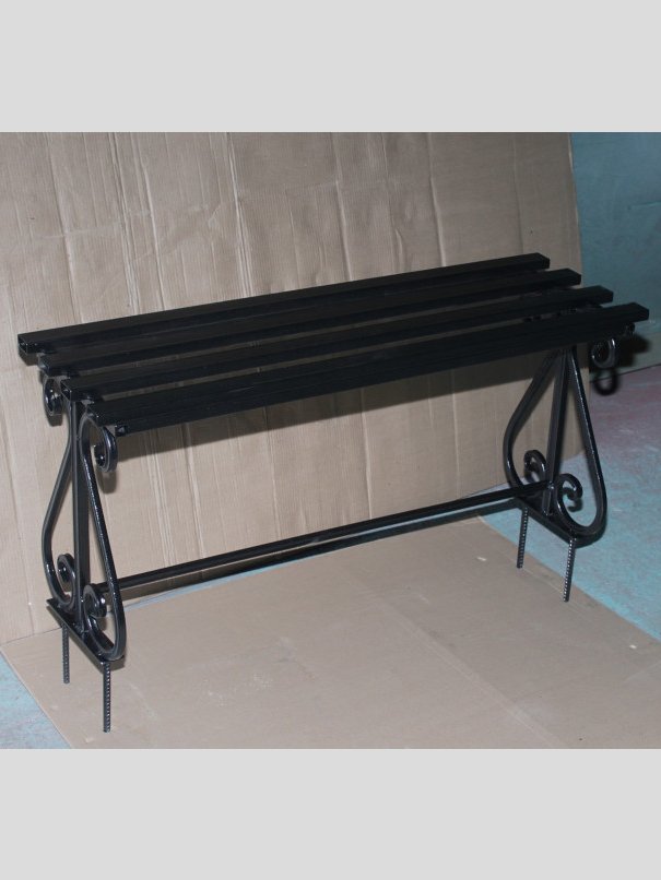 Лавка кованая ЛК-15 Чёрное серебро