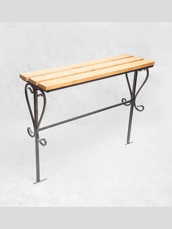 Лавка кованая ЛК-5 Чёрное серебро