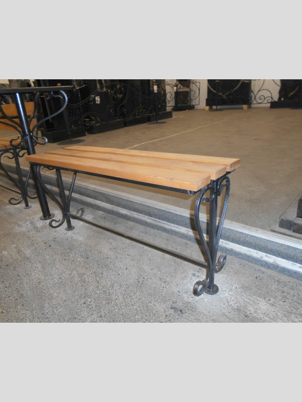 Лавка кованая ЛК-7 Черное серебро