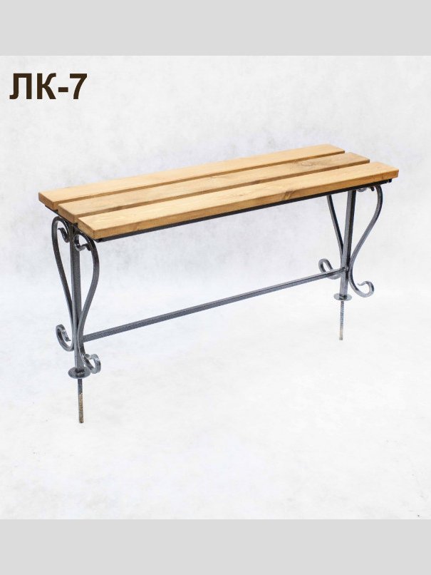 Лавка кованая ЛК-7 Черное серебро