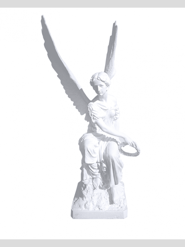 Скульптура 040 Ангел с венком 1200*550*550
