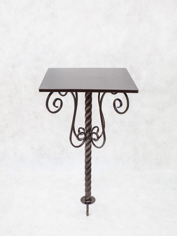 Стол кованый СК-7 Черное серебро