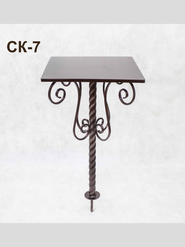 Стол кованый СК-7 Черное серебро