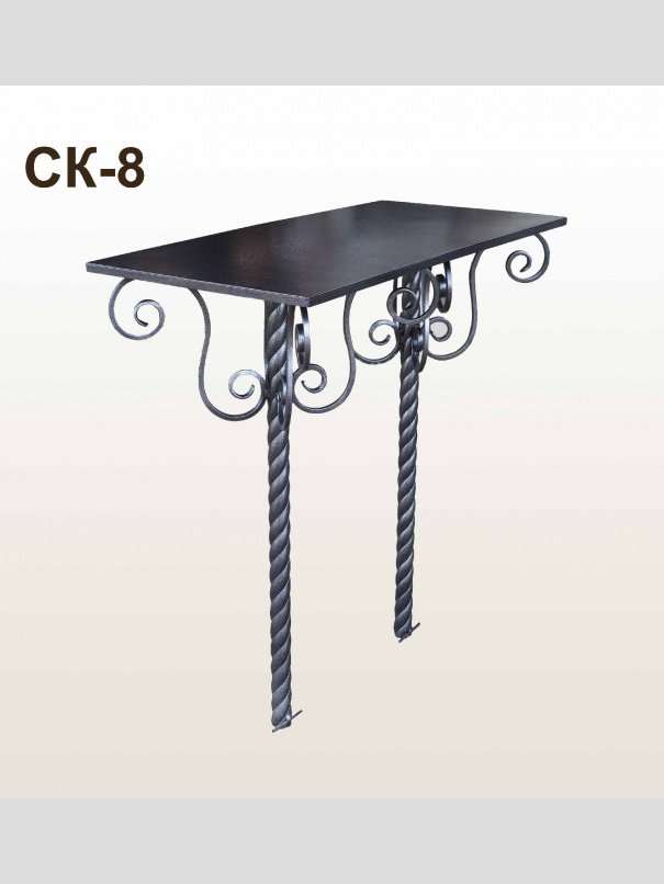 Стол кованый СК-8 Черное серебро
