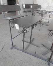 Стол кованый СК-8 Черное серебро