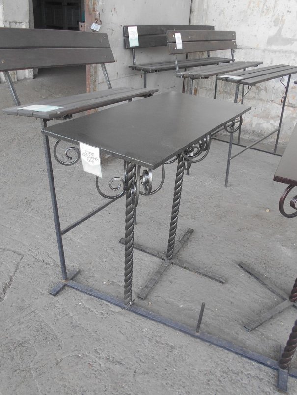 Стол кованый СК-8 Черное серебро