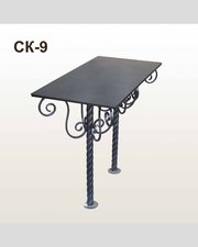 Стол кованый СК-9 Черное серебро