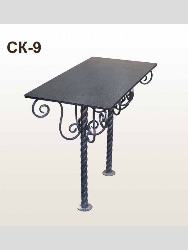 Стол кованый СК-9 Черное серебро