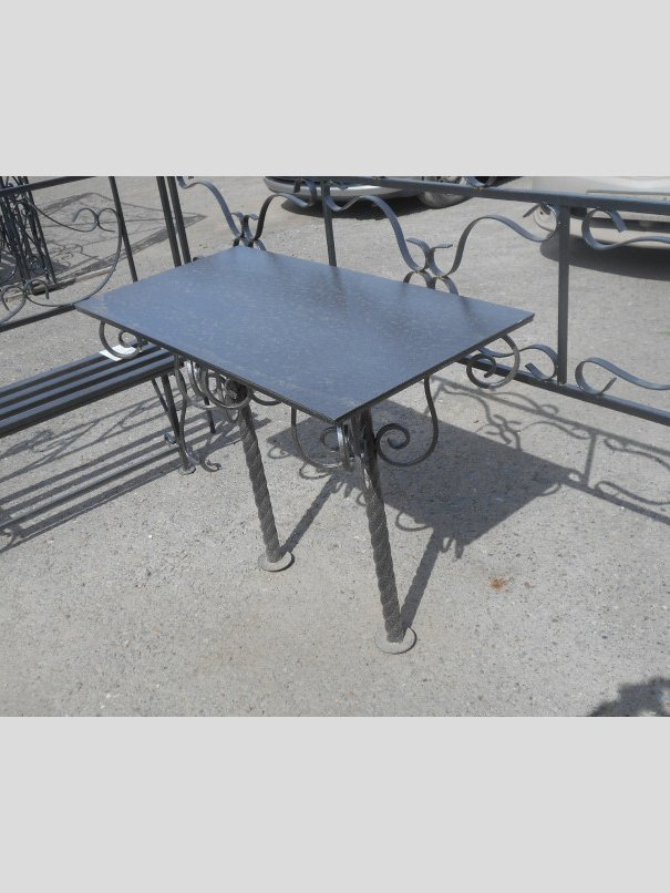 Стол кованый СК-9 Черное серебро